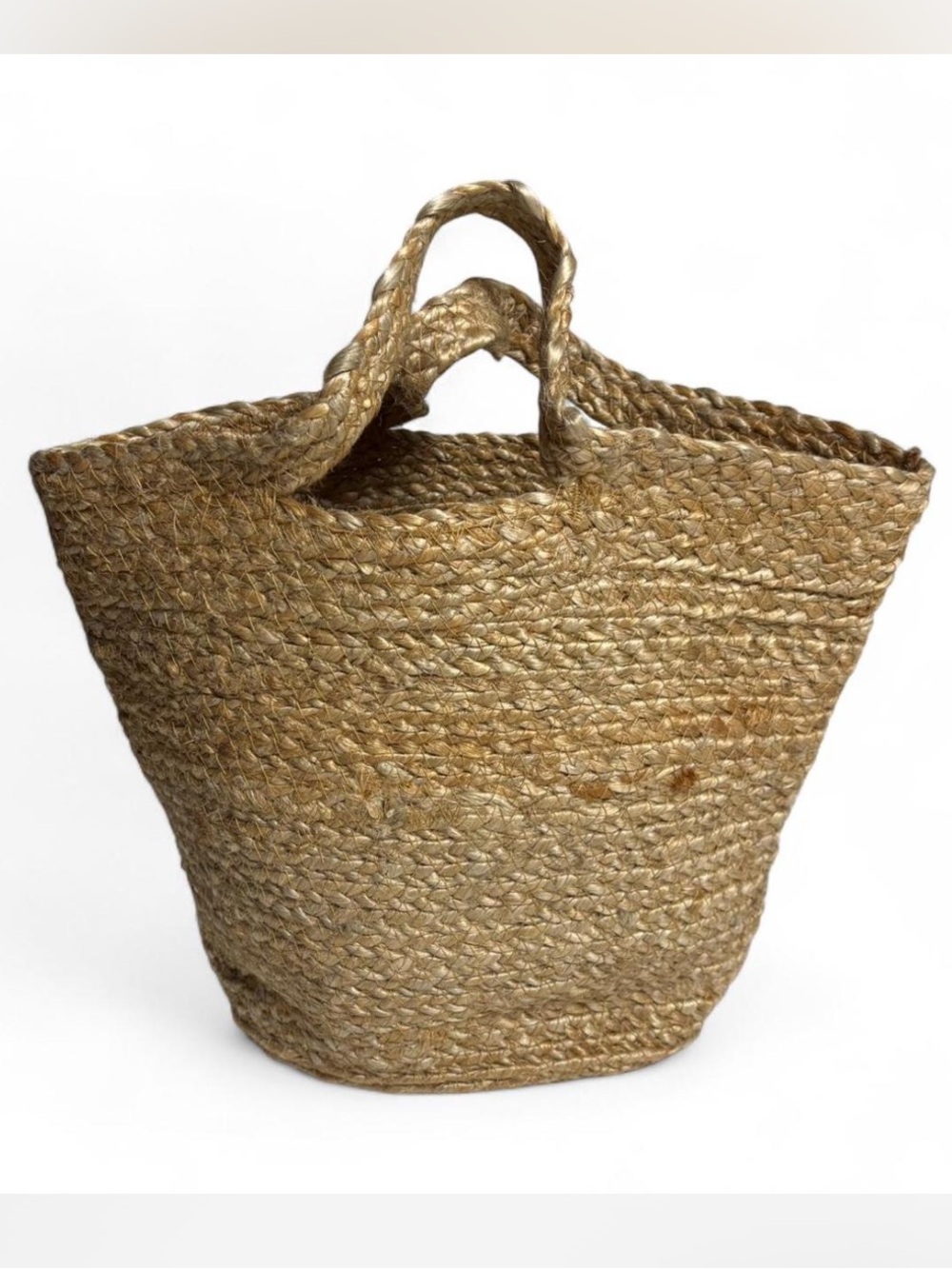 Natural Jute Woven Market Bag Tote Basket Anthropologie Inspo